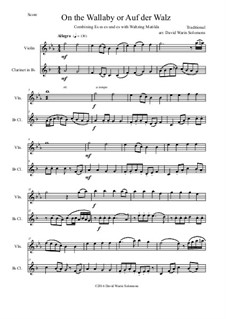 On the Wallaby (or Auf der Walz): For violin and clarinet by folklore