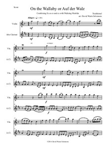 On the Wallaby (or Auf der Walz): For violin and alto clarinet by folklore