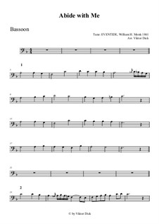 Abide with Me: For bassoon by William Henry Monk