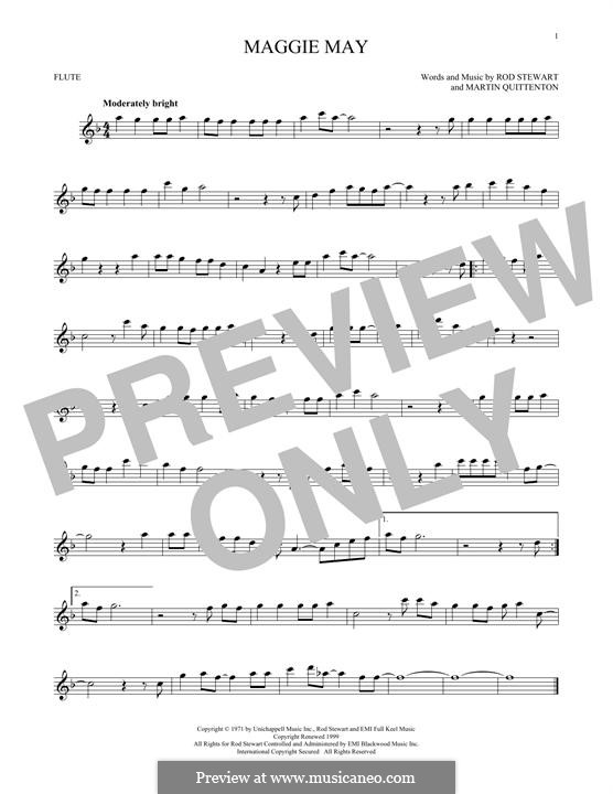 Maggie May: For flute by Martin Quittenton, Rod Stewart