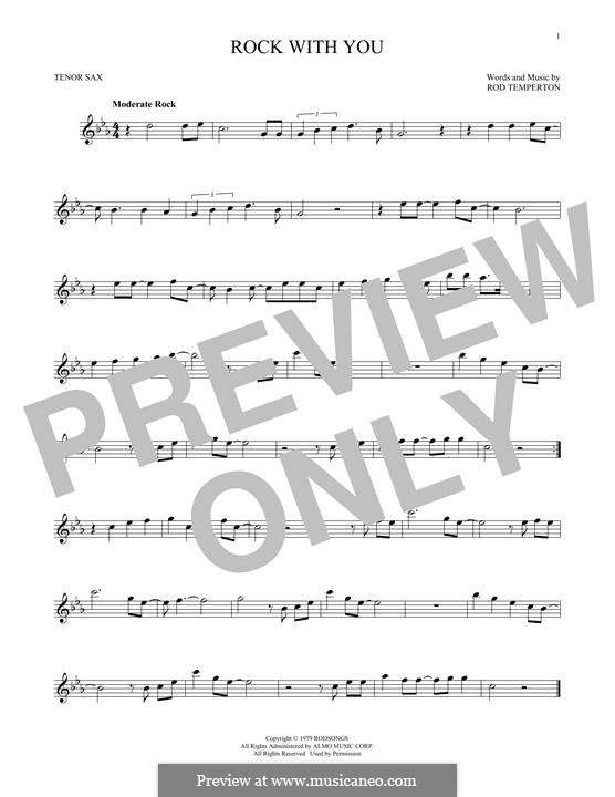 Rock with You (Michael Jackson): For tenor saxophone by Rod Temperton