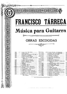 Memories of the Alhambra: For guitar by Francisco Tárrega