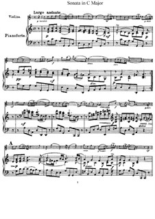 Sonata for Violin and Piano in C Major: Score, solo part by Giuseppe Tartini