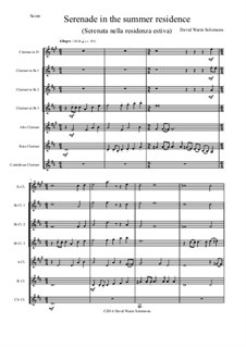 Serenade in the summer residence (Serenata nella residenza estiva): For clarinet choir by David W Solomons