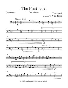 Variations: For string orchestra – double bass part by folklore