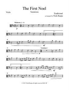 Variations: For string orchestra – viola part by folklore