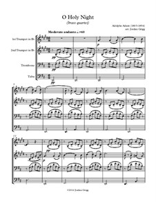 Instrumental version: For brass quartet by Adolphe Adam