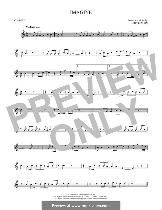 Imagine by J. Lennon sheet music on MusicaNeo