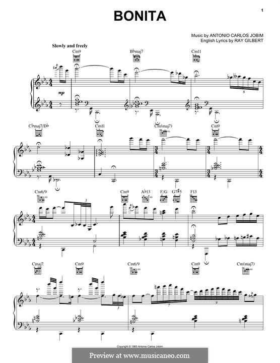 Bonita: For any instrument by Antonio Carlos Jobim