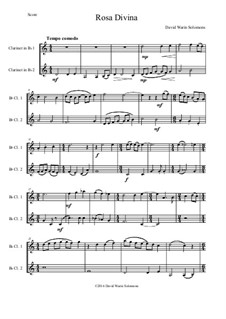Rosa Divina: For two clarinets by David W Solomons