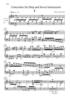 Concertino for Harp and Seven Instruments: Parts by Nancy Van de Vate