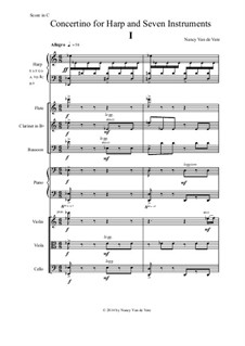 Concertino for Harp and Seven Instruments: Score by Nancy Van de Vate