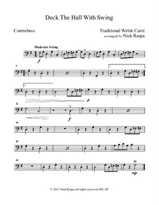 Deck the Hall with Swing: For string orchestra - double bass part by folklore