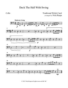 Deck the Hall with Swing: For string orchestra - cello part by folklore