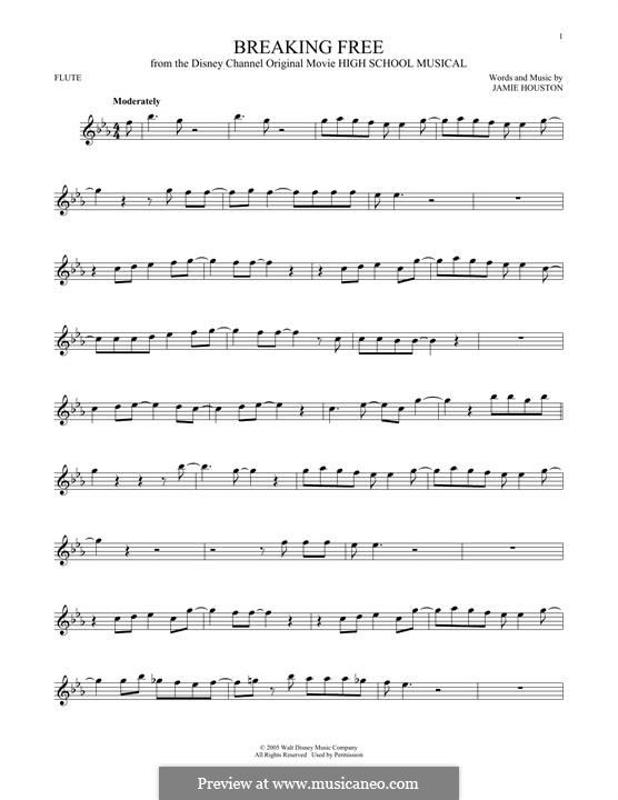 Breaking Free (from High School Musical): For flute by Jamie Houston