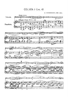 Sonata for Cello and Piano No.1 in B Flat Major, Op.45: Score, part by Felix Mendelssohn-Bartholdy