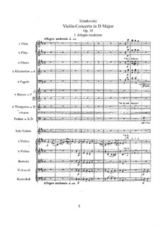 Concerto for Violin and Orchestra in D Major, TH 59 Op.35: Movement I by Pyotr Tchaikovsky