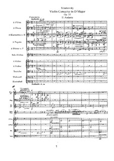 Concerto for Violin and Orchestra in D Major, TH 59 Op.35: Movement II by Pyotr Tchaikovsky