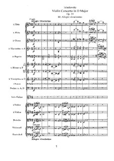 Concerto for Violin and Orchestra in D Major, TH 59 Op.35: Movement III by Pyotr Tchaikovsky