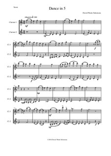 Dance in 5: For two clarinets by David W Solomons