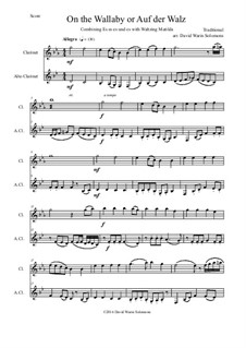 On the Wallaby (or Auf der Walz): For clarinet and alto clarinet by folklore