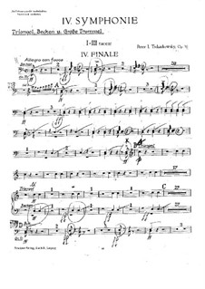 Symphony No.4 in F Minor, TH 27 Op.36: Percussion parts by Pyotr Tchaikovsky