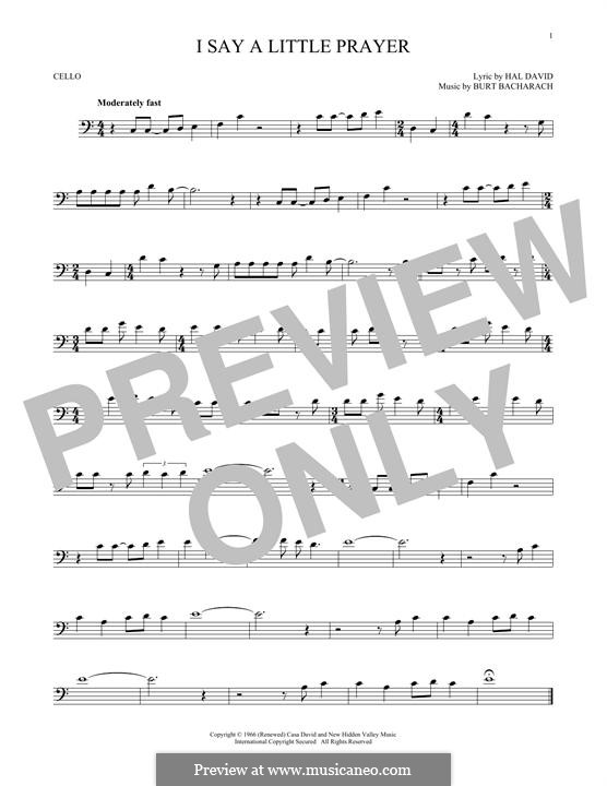 I Say a Little Prayer: For cello by Burt Bacharach