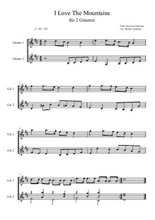 I Love the Mountains: For two guitars (D Major) by folklore