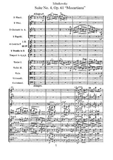 Suite No.4 in G Major 'Mozartiana', TH 34 Op.61: Full score by Pyotr Tchaikovsky