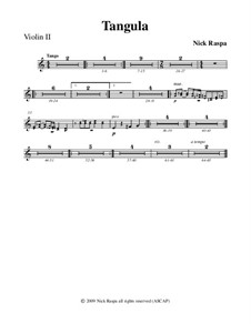 No.2 Tangula: Violin 2 part by Nick Raspa