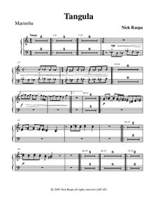 No.2 Tangula: Marimba part by Nick Raspa