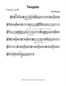 No.2 Tangula: Clarinet 2 part by Nick Raspa