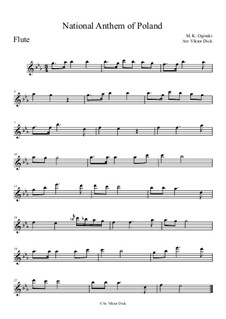 National Anthem of Poland (Mazurek Dabrowskiego): For flute by Michal Kleofas Oginski