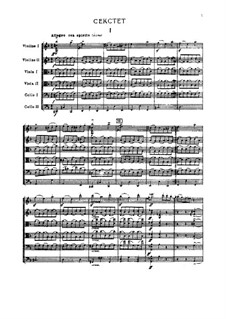 String Sextet 'Souvenir de Florence', TH 118 Op.70: Full score by Pyotr Tchaikovsky