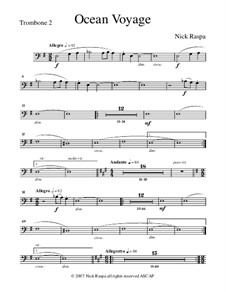 Ocean Voyage: Trombone 2 part by Nick Raspa