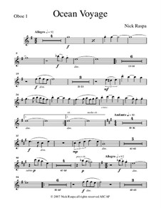 Ocean Voyage: Oboe 1 part by Nick Raspa