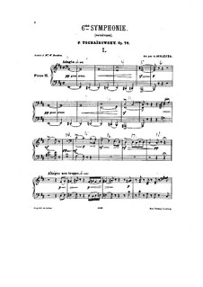 Complete Movements: For two pianos – piano II part by Pyotr Tchaikovsky
