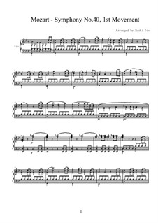 Movement I: For piano solo by Wolfgang Amadeus Mozart