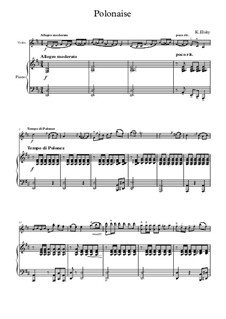 Polonaise: For violin and piano by Karol Elsky
