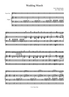 Wedding March: For tenor saxophone and organ by Felix Mendelssohn-Bartholdy