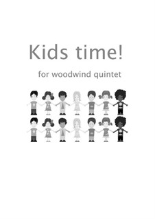 Kids time! for woodwind quintet: Score by Momo Sakura