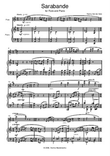 Sarabande: For flute and piano by Nancy Van de Vate