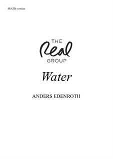 Water: Vocal score by Anders Edenroth