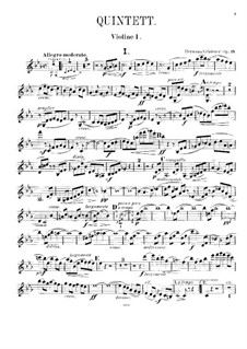 Piano Quintet No.2 in C Minor, Op.19: Violin I part by Hermann Grädener
