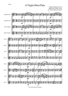 A Virgin Most Pure: For clarinet quartet (E flat, B flat, alto and bass) by folklore