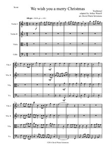 We Wish You a Merry Christmas: For string quartet by folklore