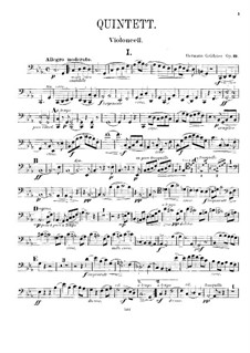Piano Quintet No.2 in C Minor, Op.19: Cello part by Hermann Grädener