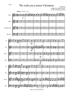 We Wish You a Merry Christmas: For wind quartet by folklore