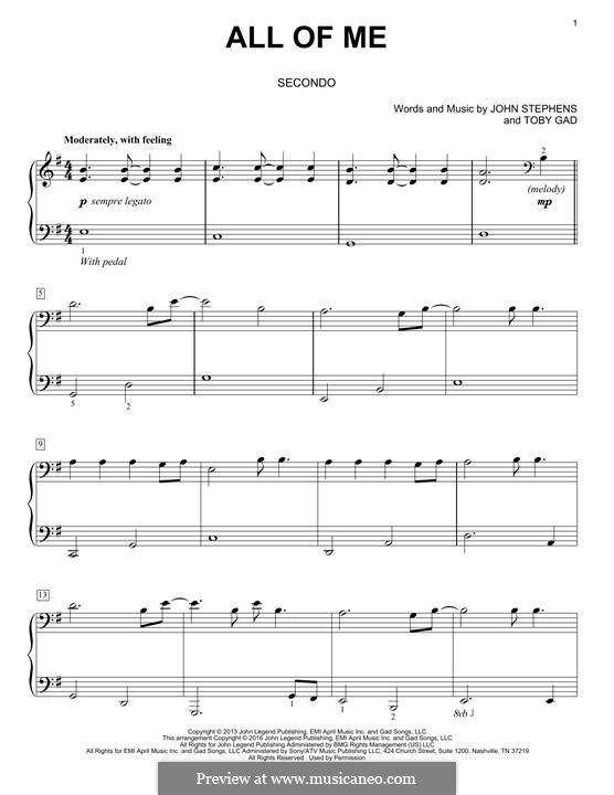 All Of Me By J Stephens T Gad Sheet Music On Musicaneo