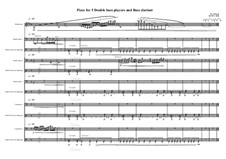Piece for 5 double bass players and bass clarinet, MVWV 1050: Piece for 5 double bass players and bass clarinet by Maurice Verheul
